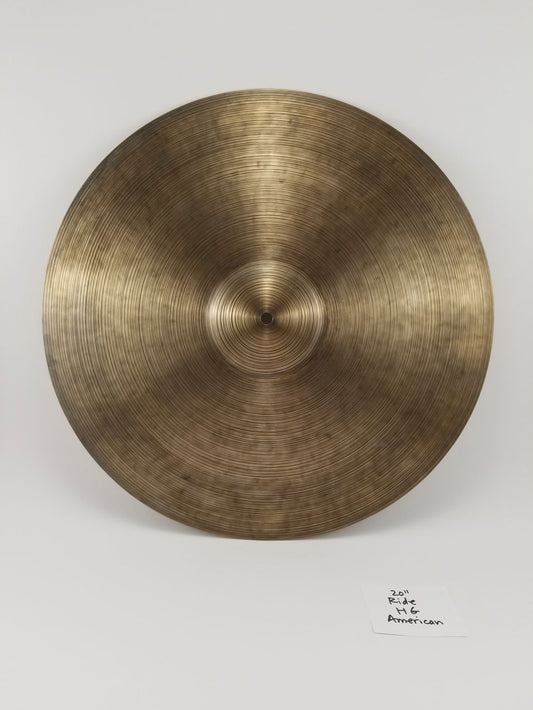 20" Cymbal & Gong Holy Grail ride cymbal - “American-style”